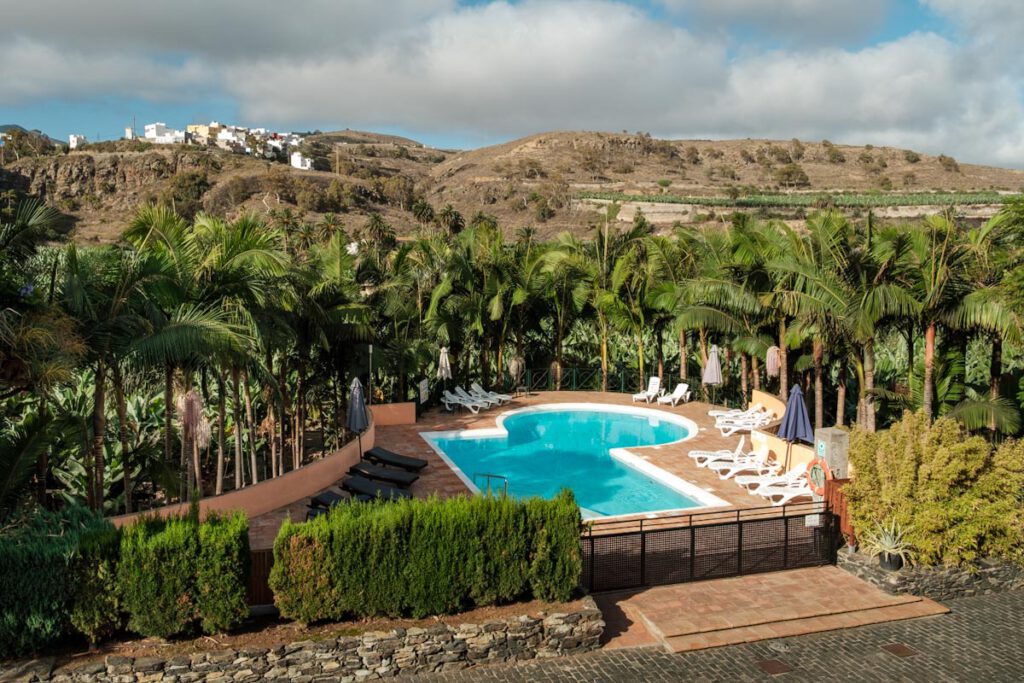 Hotel Rural Hacienda del Buen Suceso zwembad in Arucas accommodatie op bananenplantage Gran Canaria - Reislegende.nl