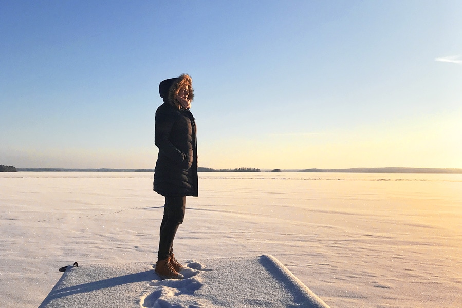 Finland lakeland, frozen lakes in winter - AllinMam.com