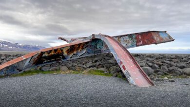 Skeidara Bridge Monument Gigjukvisl Skeidararsandur IJsland - Reislegende.nl