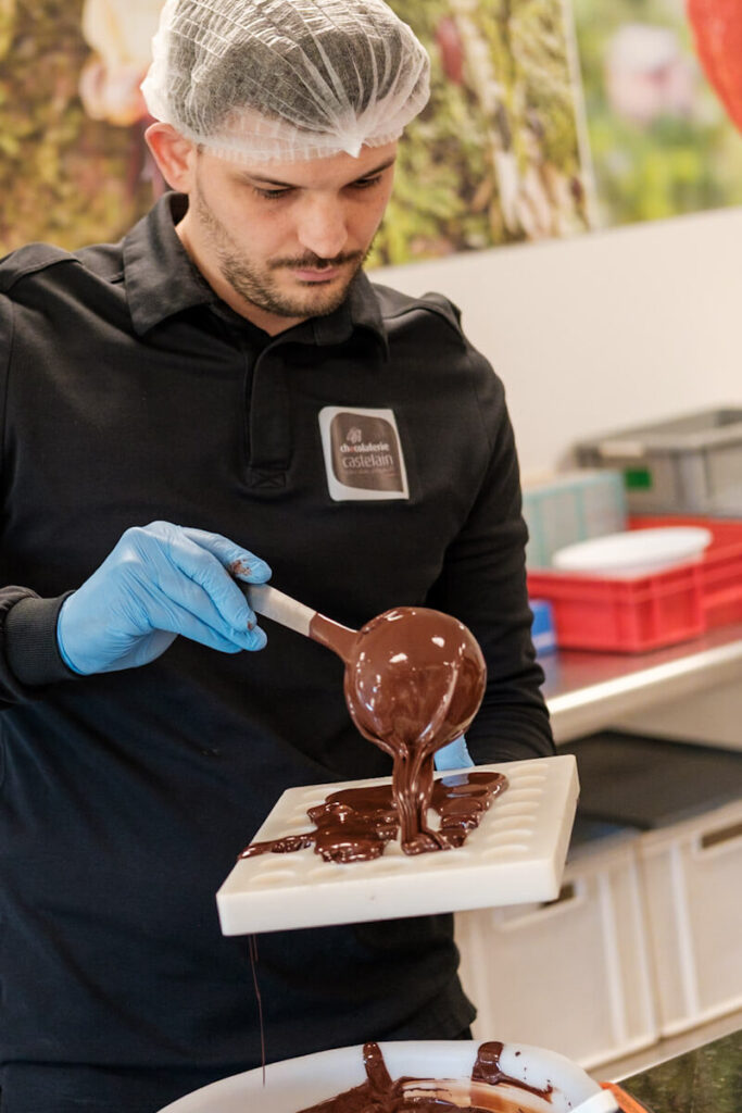 Chocolaterie Castelain workshop bonbons maken Chateauneuf du Pape Reislegende