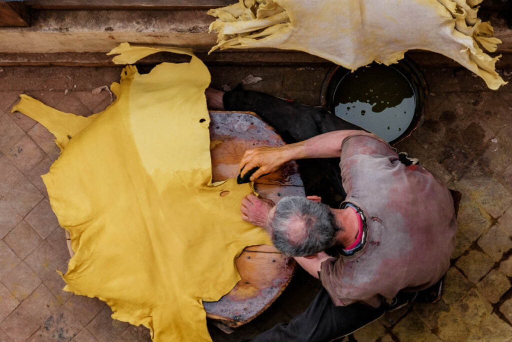 Chouara Tannery Fez Marokko leerlooierijen Reislegende