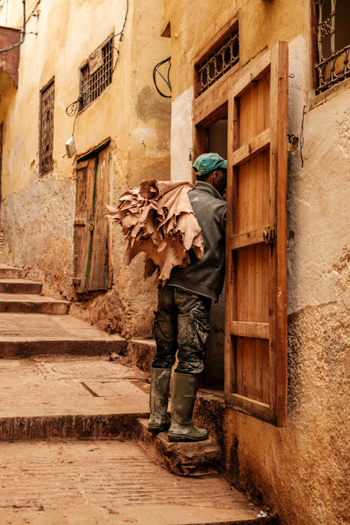 Chouara Tannery Fez leerlooierijen Marokko Reislegende