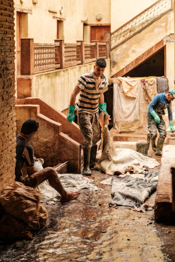 Fez leerlooierij Chouara Tannery Marokko Reislegende