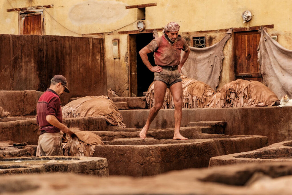 Leerlooien Chouara Tannery Fez Marokko Reislegende