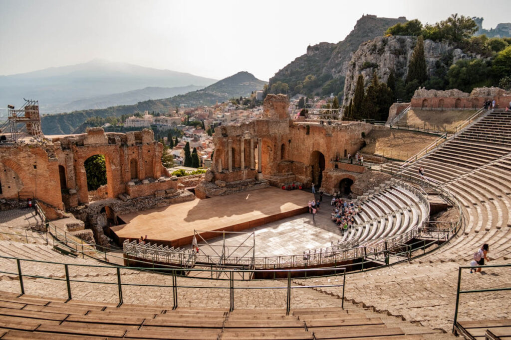 Taormina Grieks theater Sicilie Reislegende