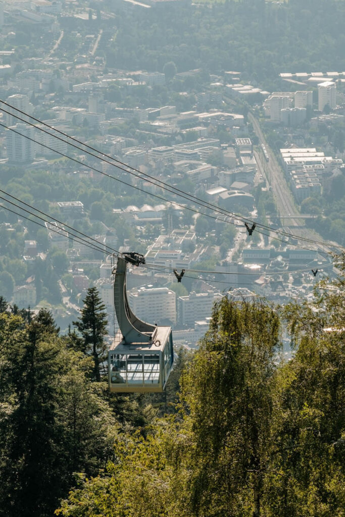 Pfanderbahn in Bregenz Oostenrijk Bodensee Reislegende