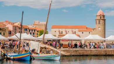 Frankrijk Collioure haven en Eglise Notre Dame des Anges Reislegende