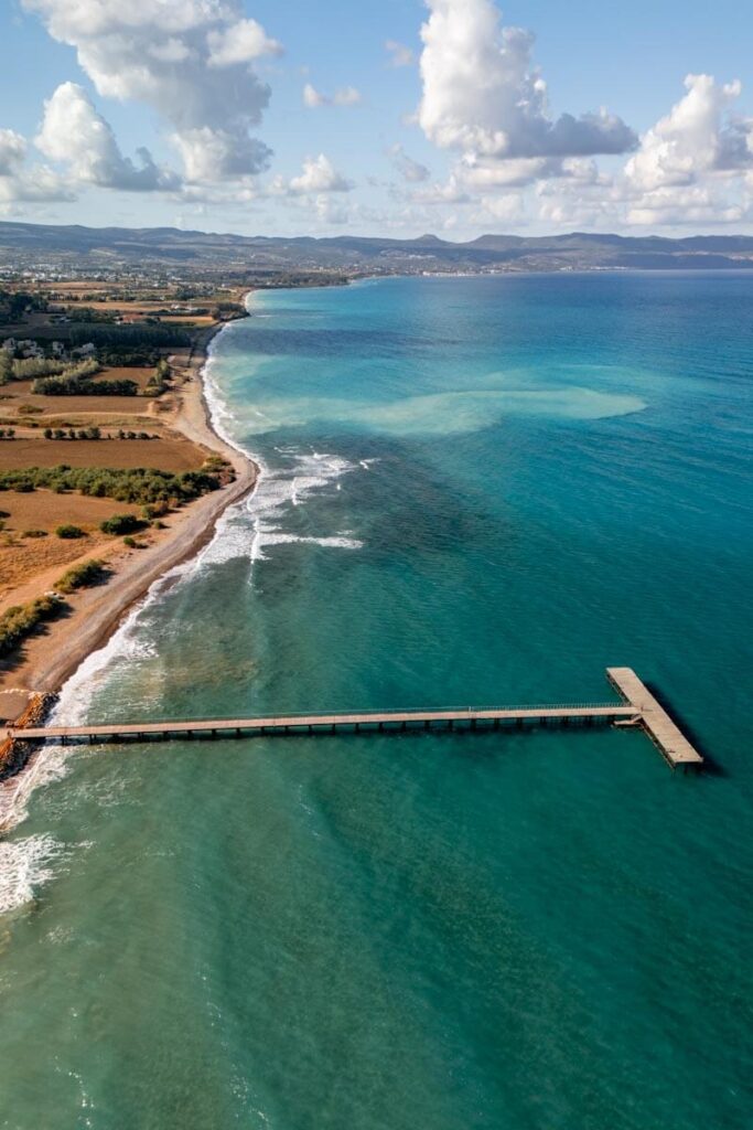 Limni Pier Chrysochou Bay Cyprus kustlijn Polis Reislegende