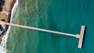 Limni Pier Cyprus drone Reislegende