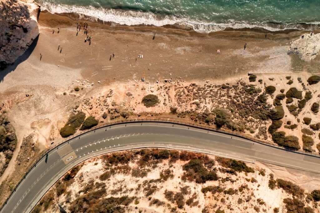 Strand bij rots van Aphrodite Cyprus