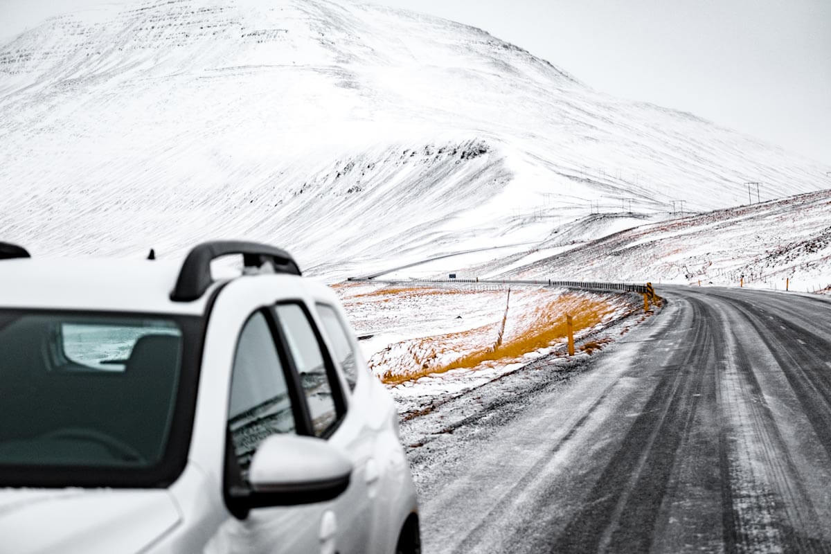 Trollaskagi ring road 1 IJsland in de winter Reislegende