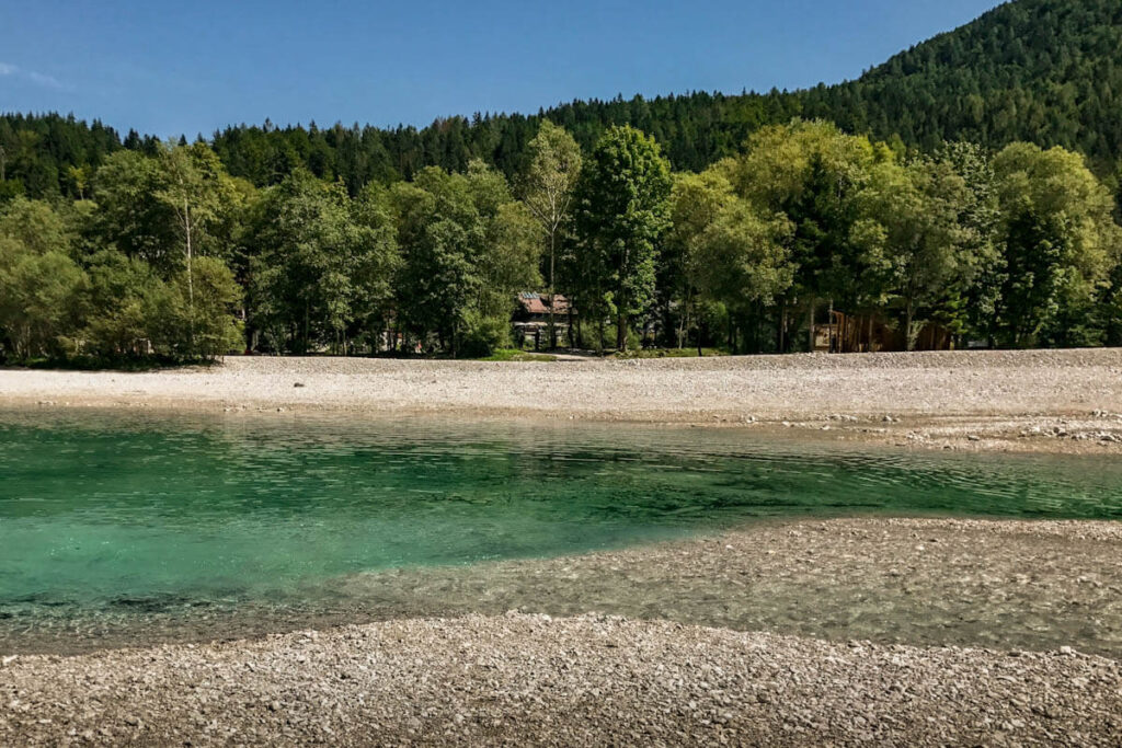 Het meer naast Lake Jasna Slovenie Reislegende