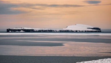 eiland in Skagafjordur Malmey Noord IJsland Reislegende